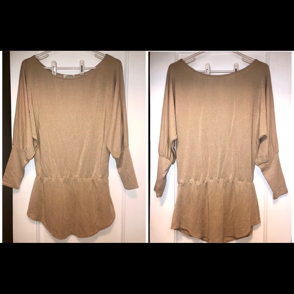 Scoop NYC Beach Top Gold Size S/P